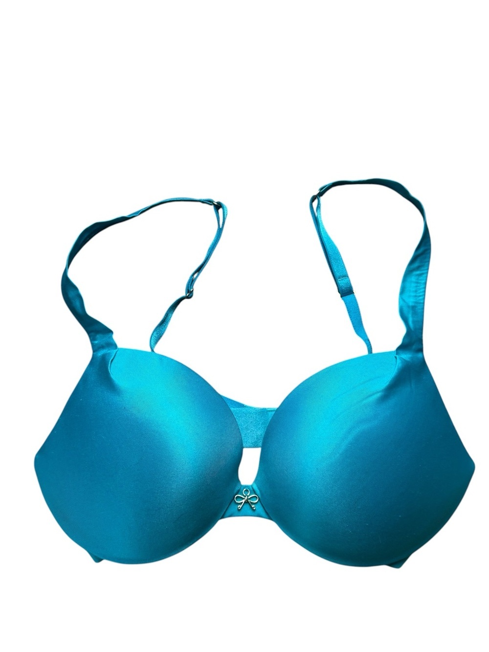 Victoria's Secret Teal Smooth T-Shirt Plunge Bra Size 32D - Comfortable Push-up